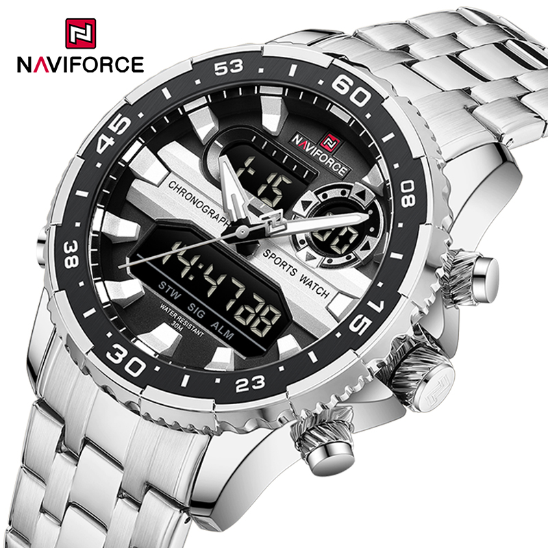 Citizen Watch Tsuyosa - NAVIFORCE 남성용 아날로그 디지털 쿼츠 시계,