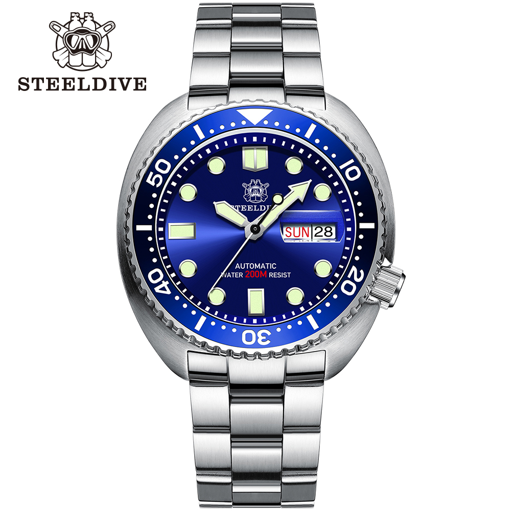 Seiko Watch Prospex - STEELDIVE 브랜드 자동 무브먼트 블랙 다이얼