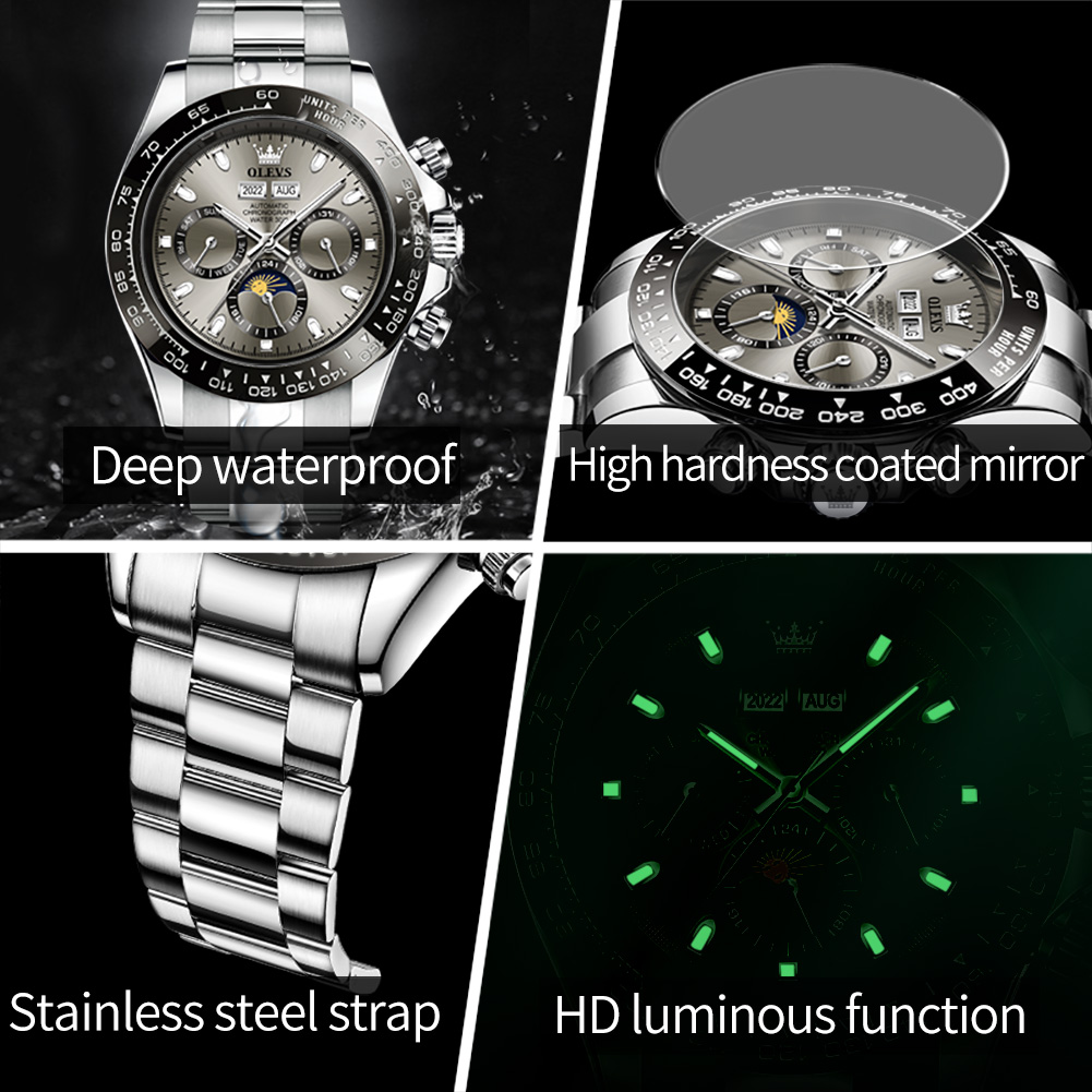 OLEVS 6654 럭셔리 남성용 시계 크로노 그래프  - Cartier Watch Tank 리뷰 및 가격
