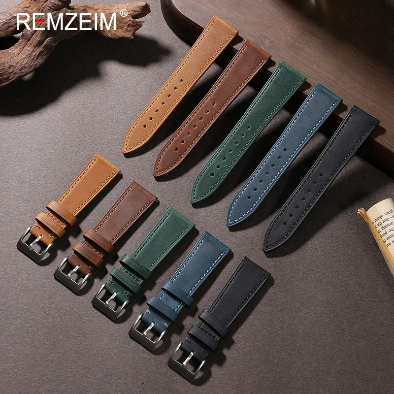 크레이지 호스 퀵릴리즈 가죽 시계 스트랩, 부드러운 레 - Leather Strap Quick Release 리뷰 및 가격