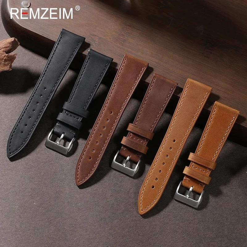 크레이지 호스 퀵릴리즈 가죽 시계 스트랩, 부드러운 레 - Leather Strap Quick Release 리뷰 및 가격