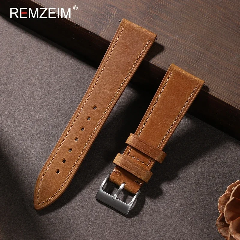 크레이지 호스 퀵릴리즈 가죽 시계 스트랩, 부드러운 레 - Leather Strap Quick Release 리뷰 및 가격