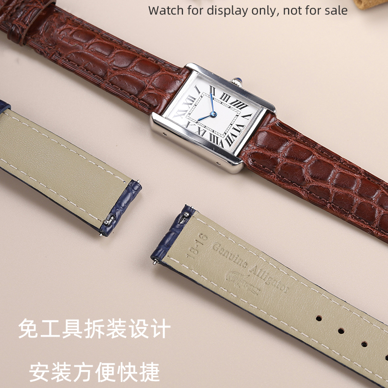 Cartier 악어 가죽 팔찌 정품 악어 스트랩, Ro - Cartier Watch Santos 리뷰 및 가격