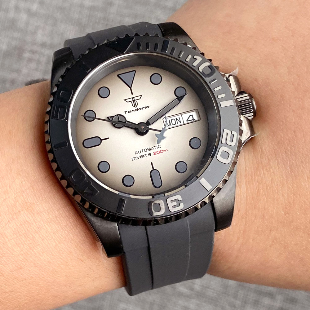 Tandorio 방수 빈티지 블랙 다이얼, 자동 남성  - Rubber Strap Diver 리뷰 및 가격