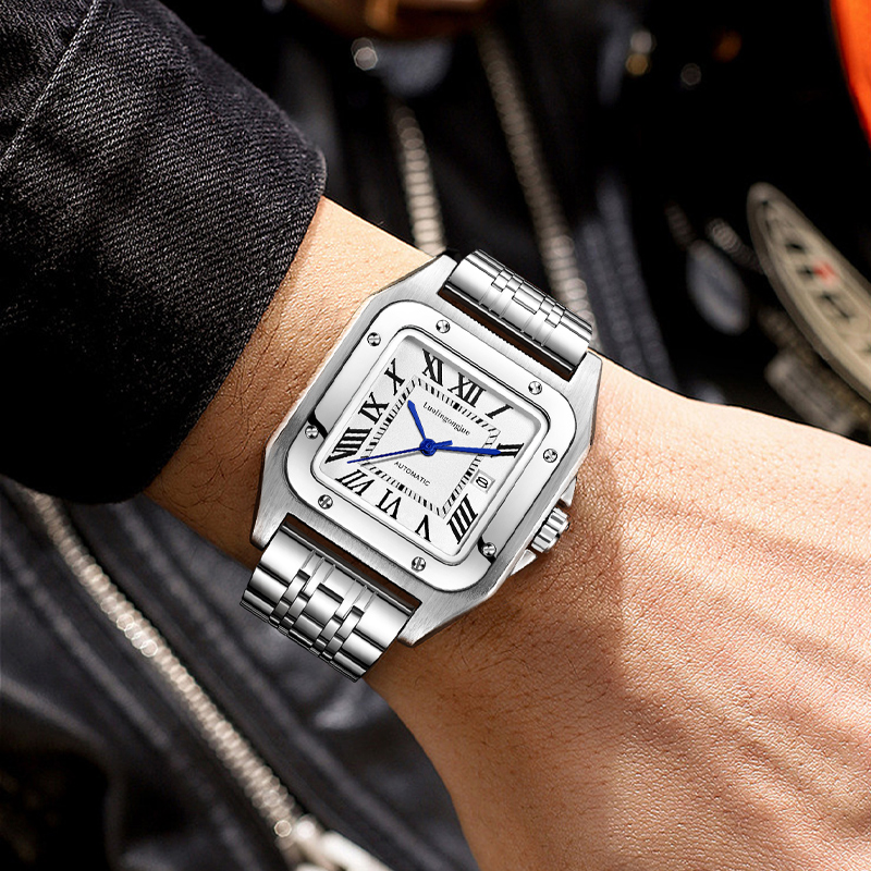 남성용 고급 럭셔리 사각형 오토매틱 기계식 시계, 속이 - Cartier Watch Tank 리뷰 및 가격