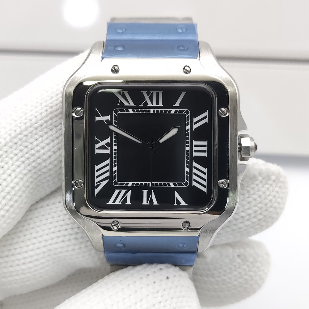 남성용 시계 사각형 케이스 새로운 NH35 시계 자동  - Cartier Watch Tank 리뷰 및 가격
